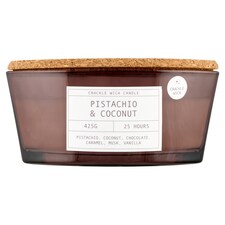F&F Home Crackle Pistachio & Coconut illatos gyertya 425 g