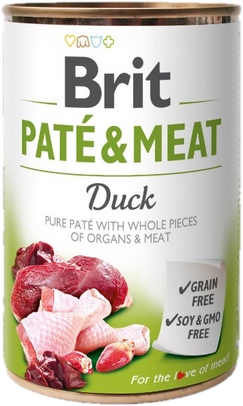 Brit Care Pate and Meat teljes értékű nedves kutyaeledel/kutyakonzerv, kacsa 400 g
