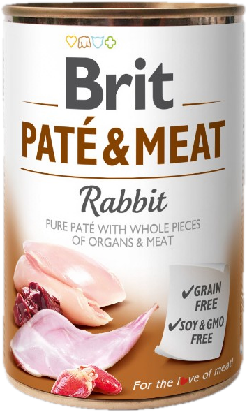 Brit Care Pate and Meat teljes értékű nedves kutyaeledel/kutyakonzerv, nyúl 400 g
