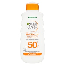 Garnier Ambre Solaire Hydra 24h UV-sugárzás elleni naptej nagyon magas védelemmel SPF 50 175 ml