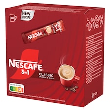 NESCAFÉ 3in1 Classic Smooth & Rich azonnal oldódó kávéspecialitás 28 x 15,5 g (434 g)