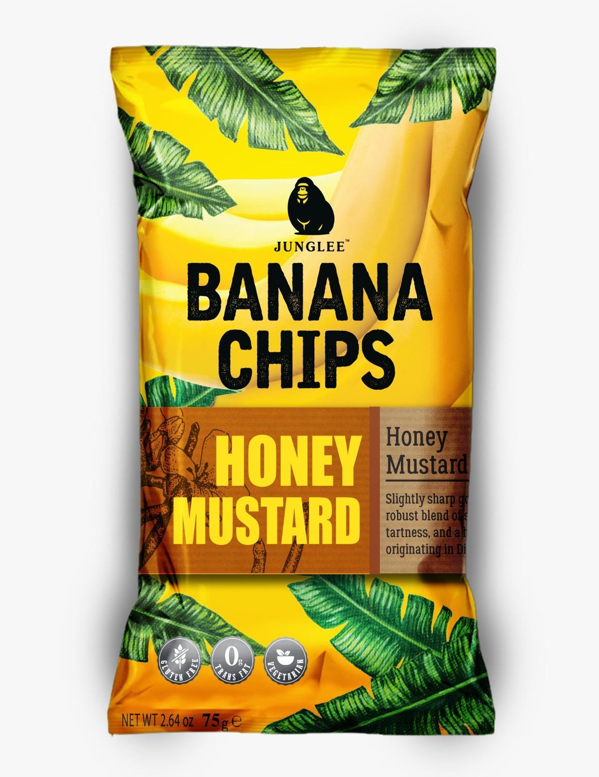 Junglee Jack Banán Chips - mézes-mustáros ízű