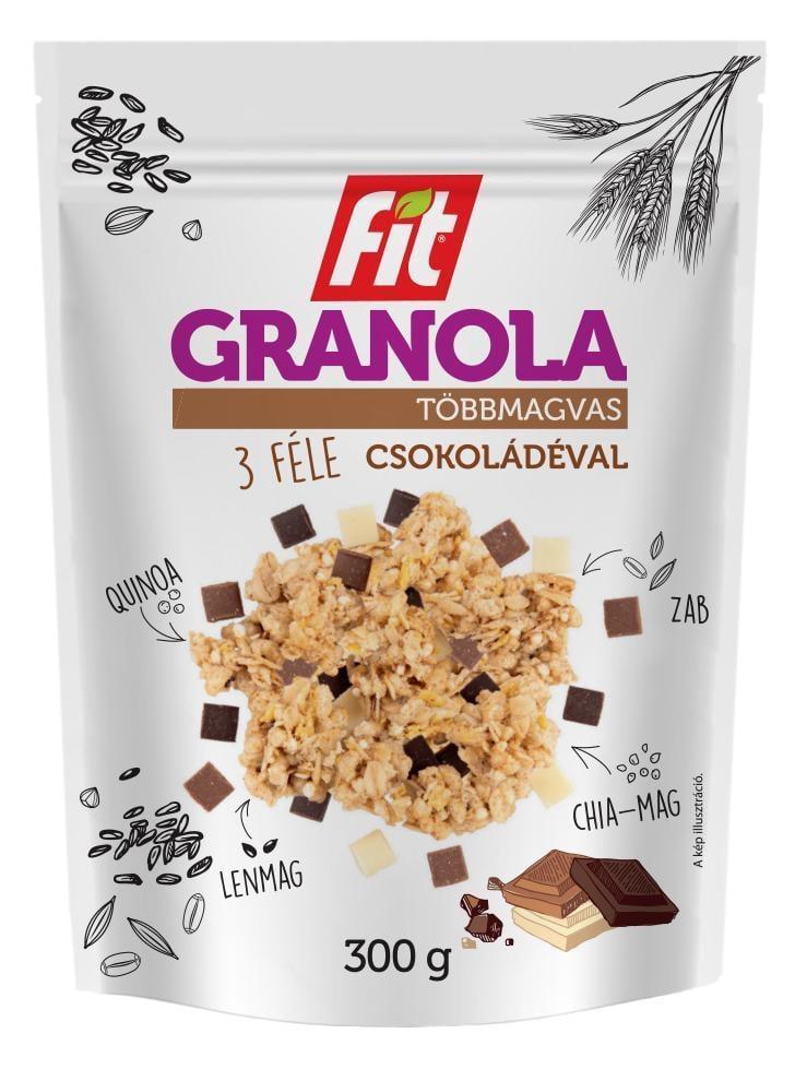 Fit Granola 3 féle csokoládéval