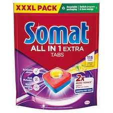 Somat All in One Extra Lemon & Lime mosogatógép tabletta 115 db