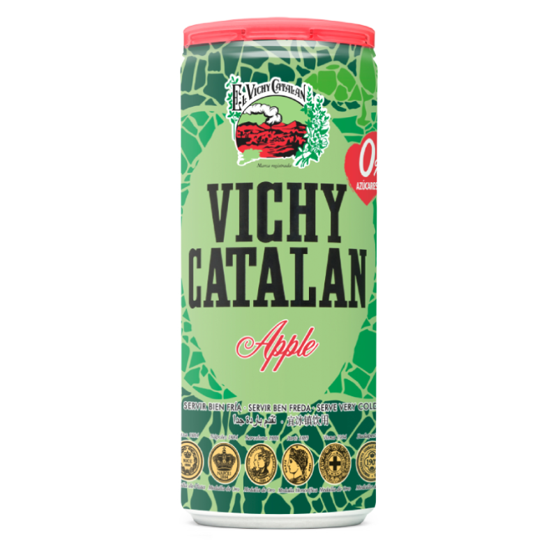 Vichy Catalan Apple cukormentes, alma ízű ízesített ásványvíz
