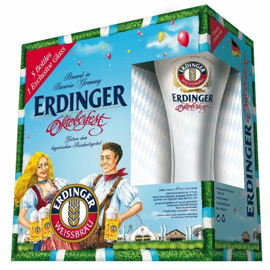 Erdinger Oktoberfest búzasör 5 x 0.5l üveg pohárral