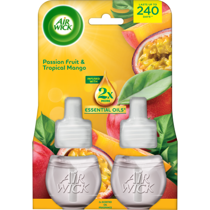 Air Wick utántöltő légfrissítő készülékhez trópusi mangó és maracuja 2x19ml