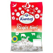 Kuntej félzsíros rögös túró 25% 450 g