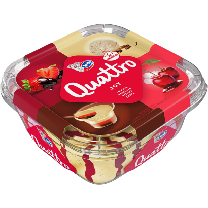 Ledo Quattro Joy epres, Zuppa Inglese ízű, vaníliaízű és meggyízű jégkrém 1500 ml