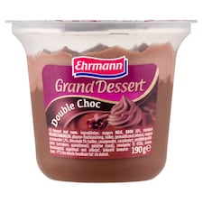Ehrmann Grand Dessert Double Choc  csokoládé desszert csokoládéval ízesített tejszínhabbal 190 g