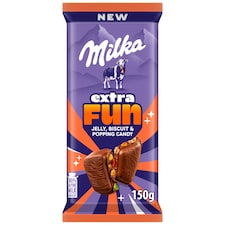 Milka Extra Fun Jelly, Biscuit & Popping Candy 150x15 150 g
