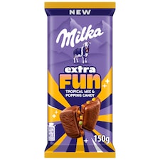 Milka Extra Fun Tropical mix & Popping Candy 150x16 150 g