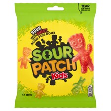 Sour Patch Kids vegyes gyümölcsízű gumicukor savanyú cukor bevonattal 160 g