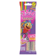 Zozole szivárványszínű gyümölcsízű szupersavanyú gumicukor 75 g