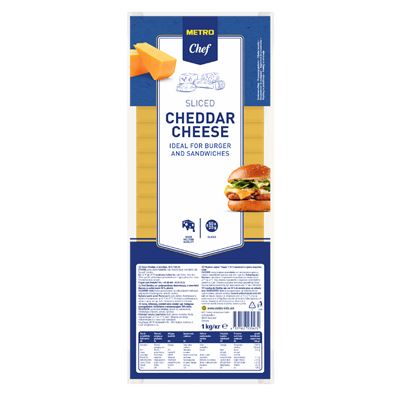 METRO Chef Szeletelt Vörös Cheddar Sajt 500 g