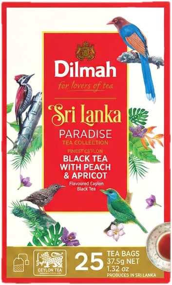 Dilmah Sri Lanka Paradise Black Tea with Mixed Berry filteres barackos fekete tea