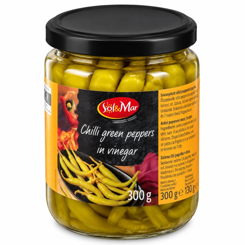 SOL&MAR Savanyított zöld pepperóni paprika