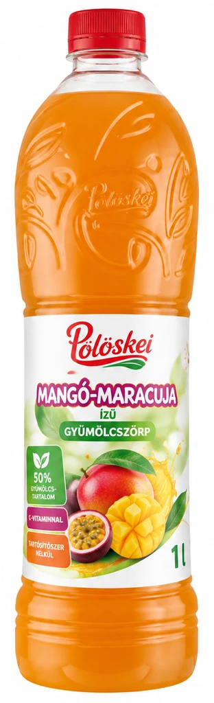 Pölöskei Gyümölcsszörp Mangó-Maracuja ízű