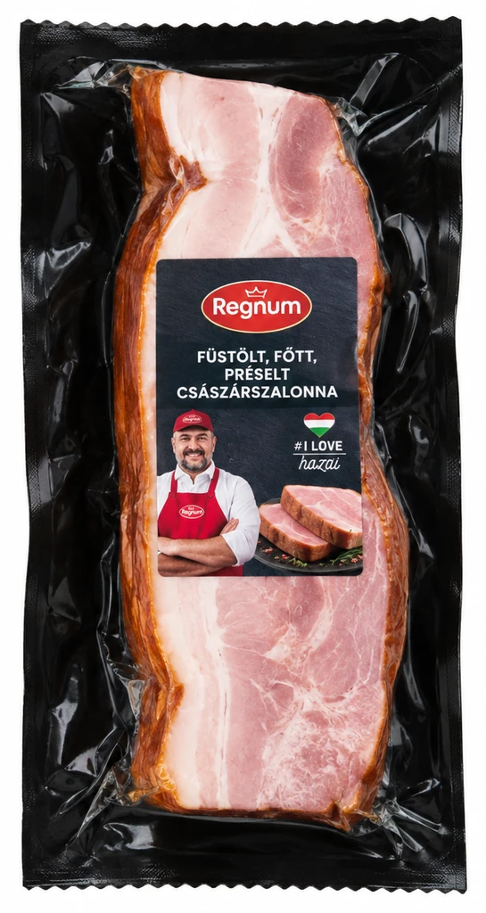 Regnum füstölt, főtt, préselt császárszalonna