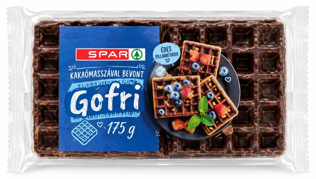SPAR kakaómasszával bevont gofri