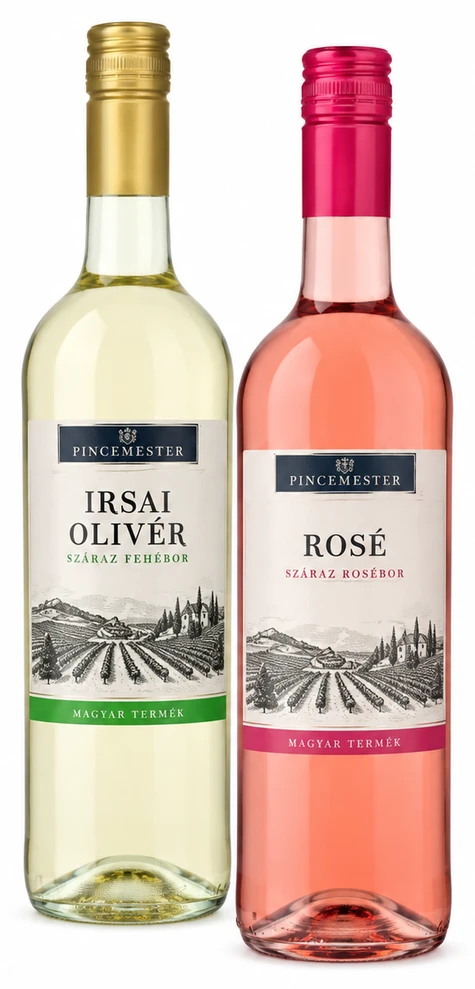 Pincemester Irsai Olivér száraz fehérbor Rosé
