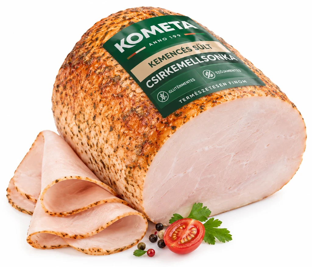 Kometa Kemencés sült csirkemellsonka a kiszolgálópultban