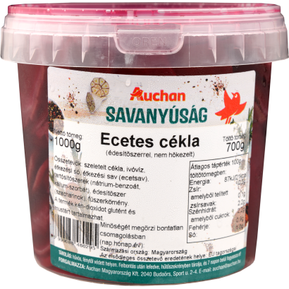 Auchan Kedvenc Ecetes cékla vödrös 700 g