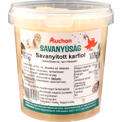 Auchan Kedvenc Savanyított karfiol vödrös 500 g