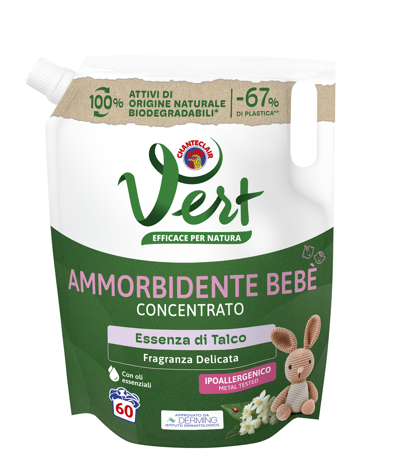 ChanteClair Vert öko baba öblítő púder illatú utántöltő 1200ml
