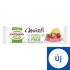 Cerbona gluténmentes, laktózmentes epres-citromos müzliszelet 35 g