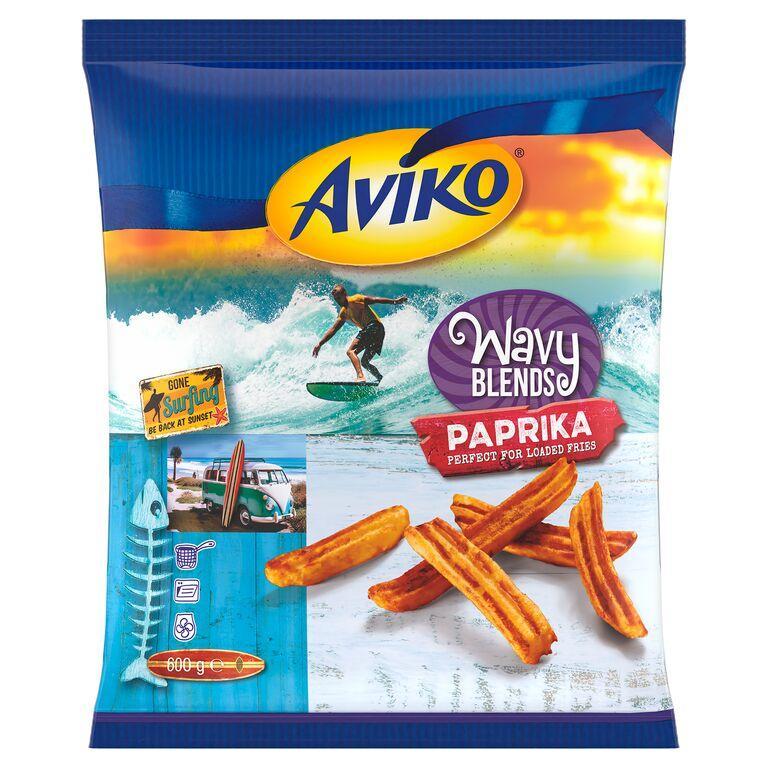 Aviko fagyasztott burgonya hasáb hullámos paprikás Wavy Blends