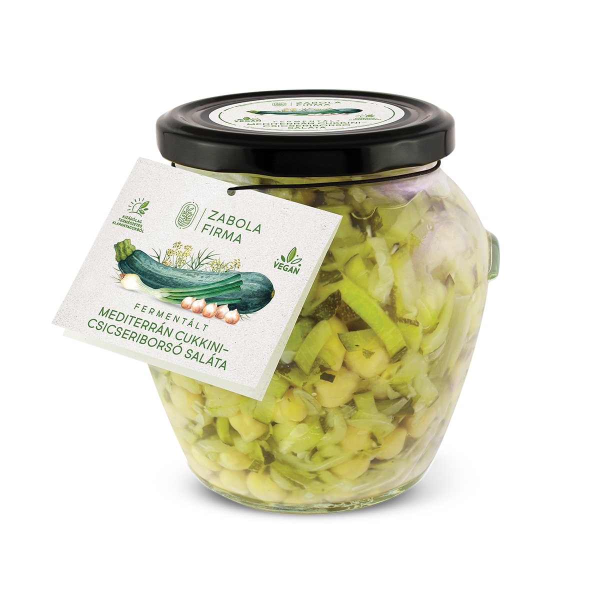 Zabola Firma Fermentált mediterrán cukkini-csicseriborsó saláta - 290 g
