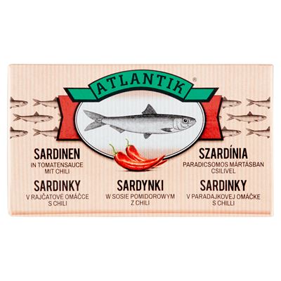 Atlantik szardínia paradicsomos mártásban csilivel 125 g