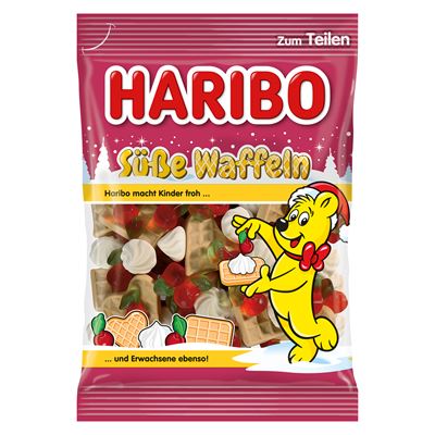 HARIBO Süße Waffeln Gyümölcsízű Gumicukorka Habosított Gumicukorral 175 g