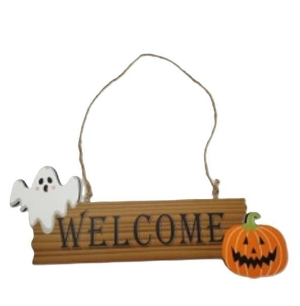 Fa kopogtató Welcome Halloween 26x9