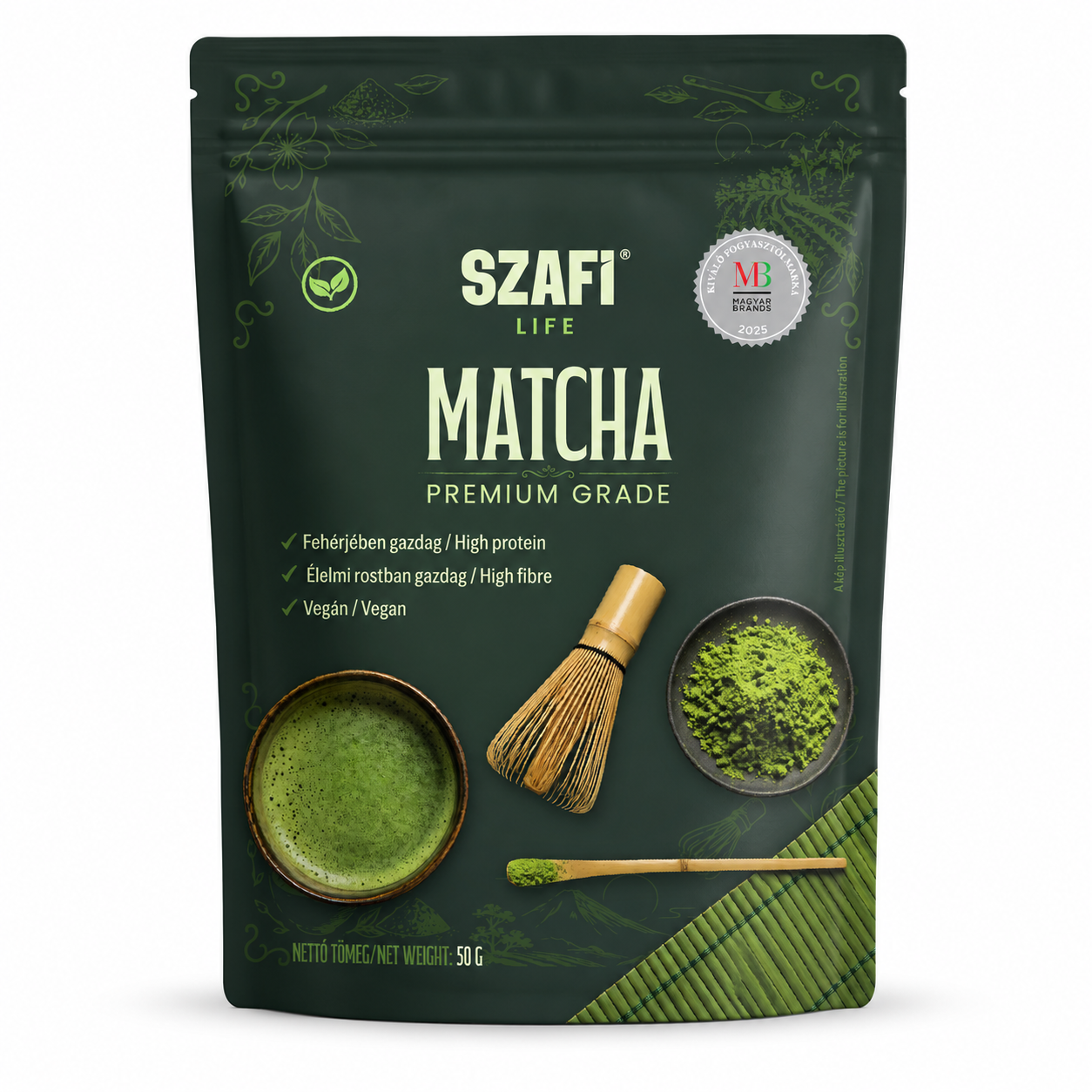 Szafi Life Matcha Premium Grade (gluténmentes, vegán)