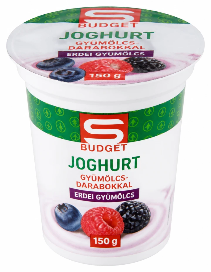S-BUDGET joghurt gyümölcsdarabokkal