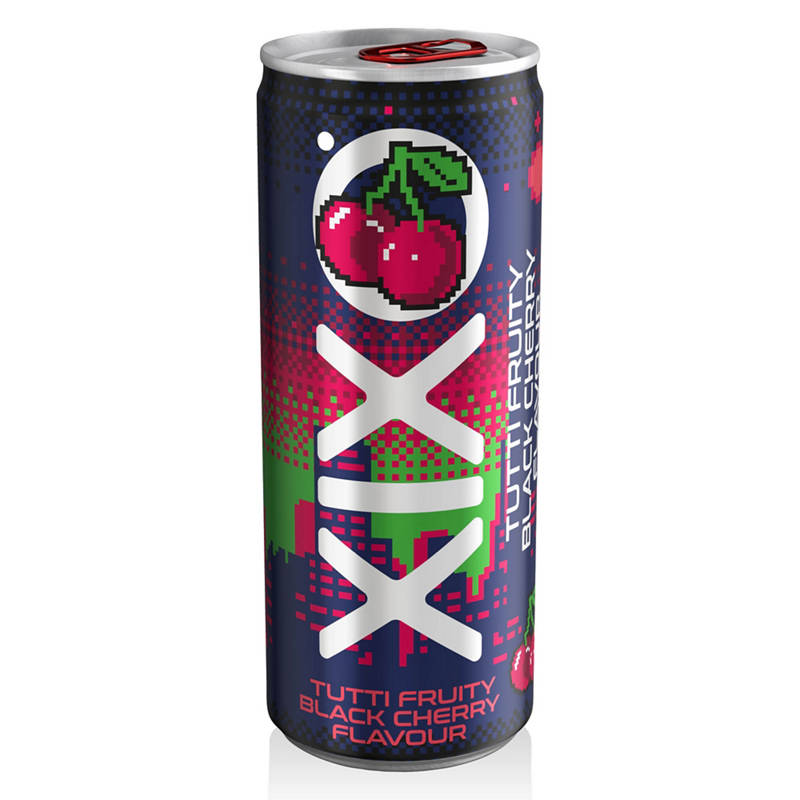Szénsavas üdítőital, tutti fruity black cherry, 0,25 l