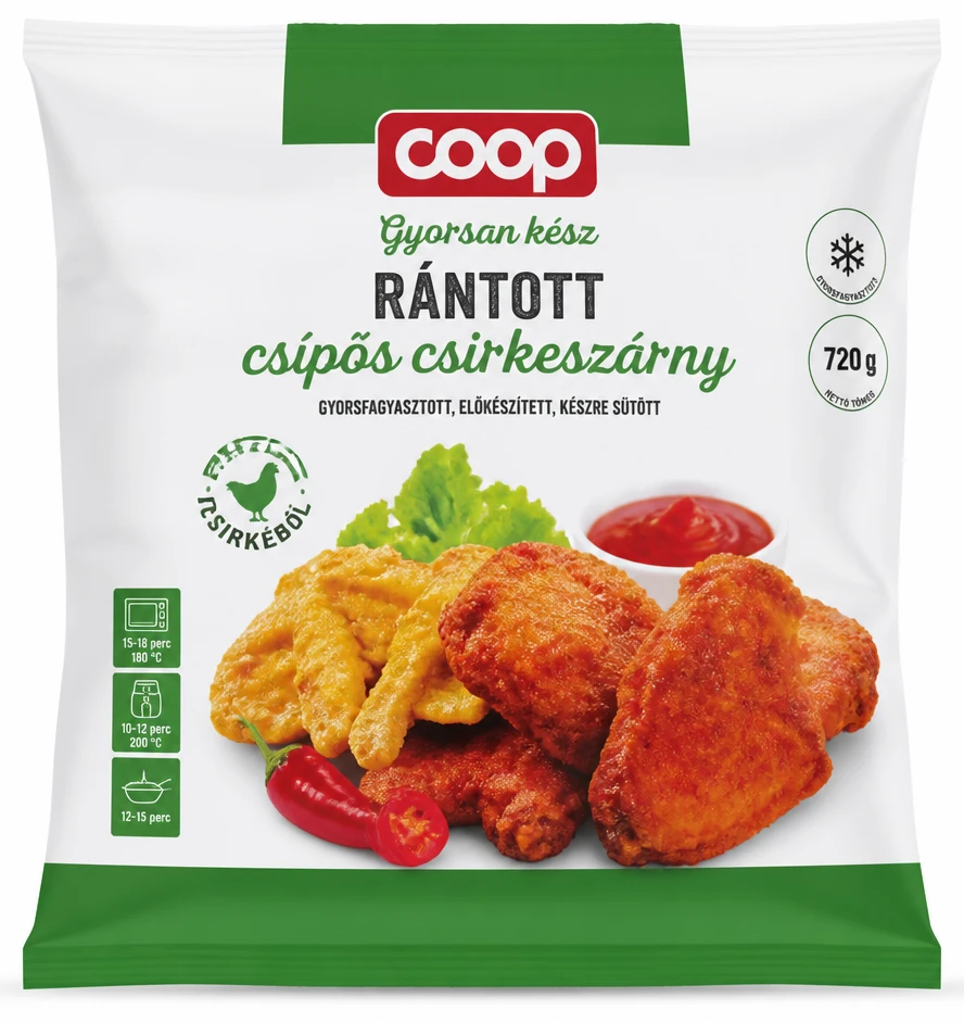Coop Gyorsan kész rántott csípős csirkeszárny