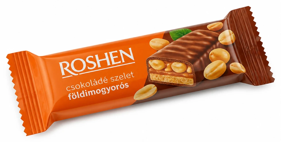 Roshen csokoládé szelet földimogyorós