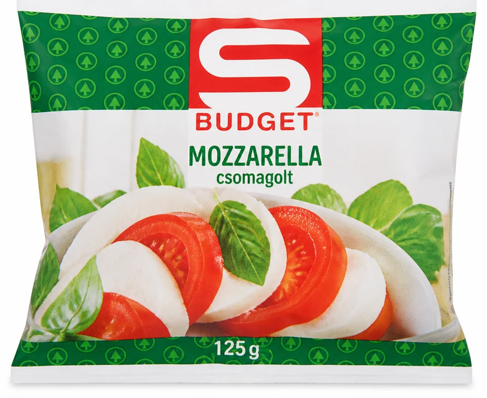 S-BUDGET mozzarella csomagolt
