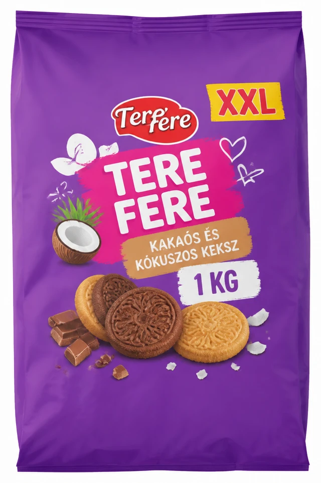 Tere Fere XXL kakaós és kókuszos keksz