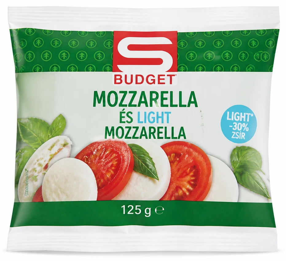 S-Budget mozzarella és light mozzarella