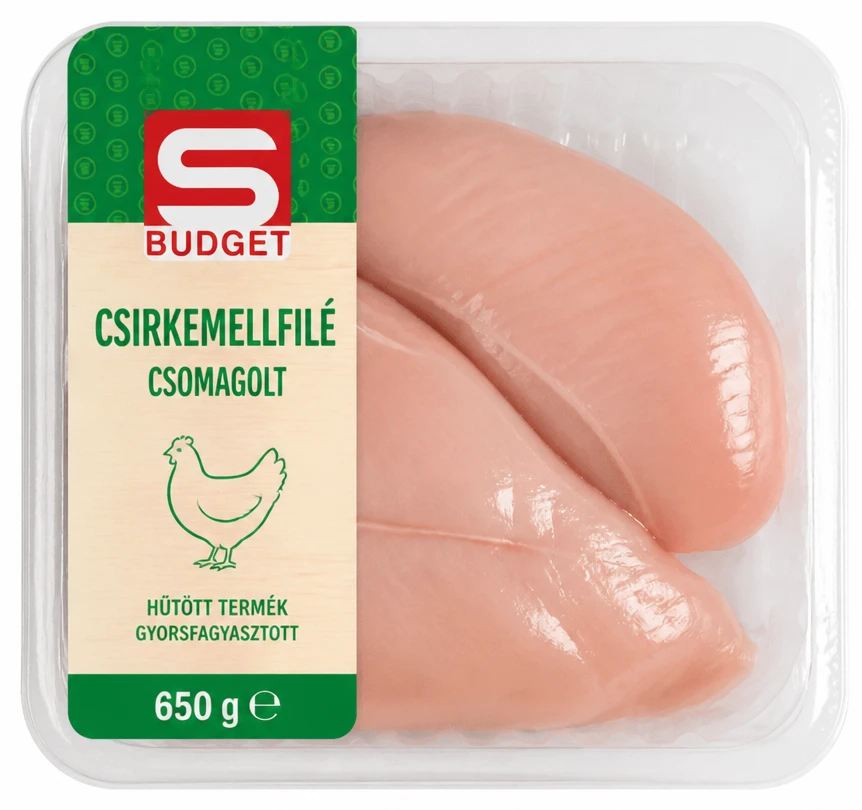 S-BUDGET csirkemellfilé csomagolt