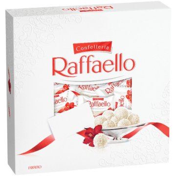 Raffaello ropogós, kókuszos ostyakülönlegesség, belsejében egész szem mandulával 260 g