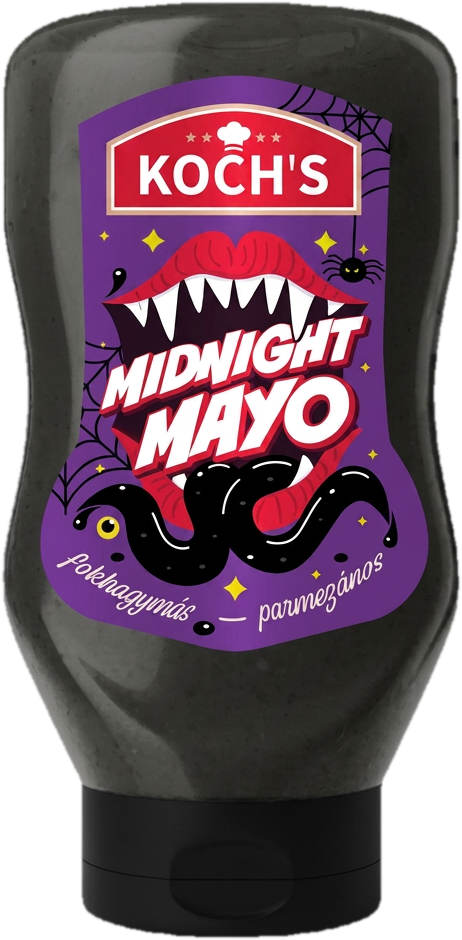 Koch's Halloween - Midnight Mayo - Fokhagymás fekete majonéz érleltsajt-ízzel