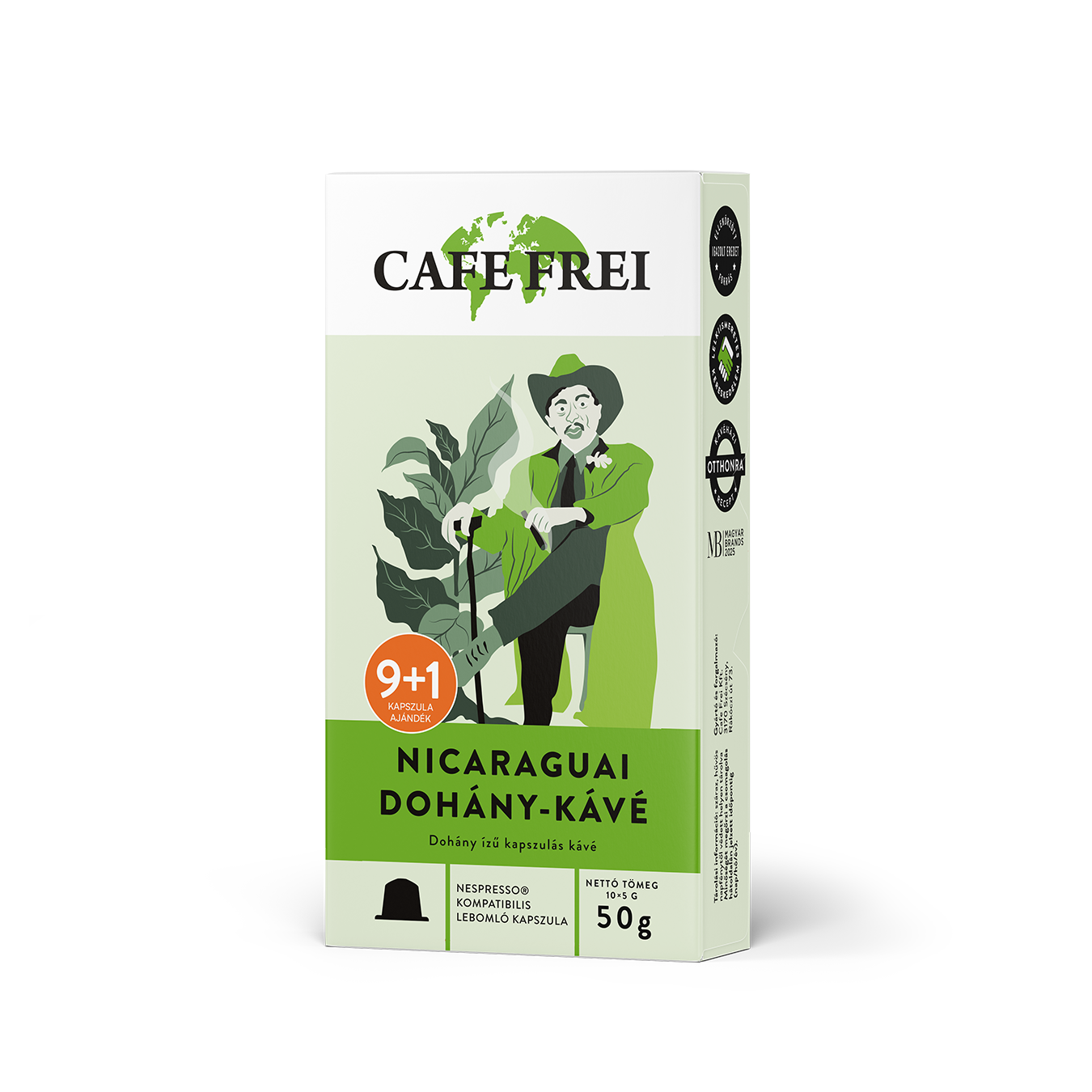 Cafe Frei Nicaraguai Dohánykávékapszula Díszdobozban 9db + 1 db