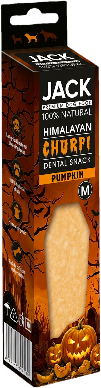 Jack Halloween churpi sütőtökös fogtisztító sajt M