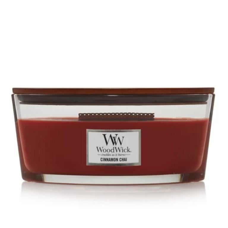 WoodWick Hajógyertya/Cinnamon Chai