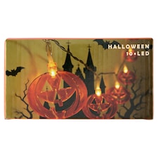 10 LED-es halloween lapos töklámpás fényfüzér